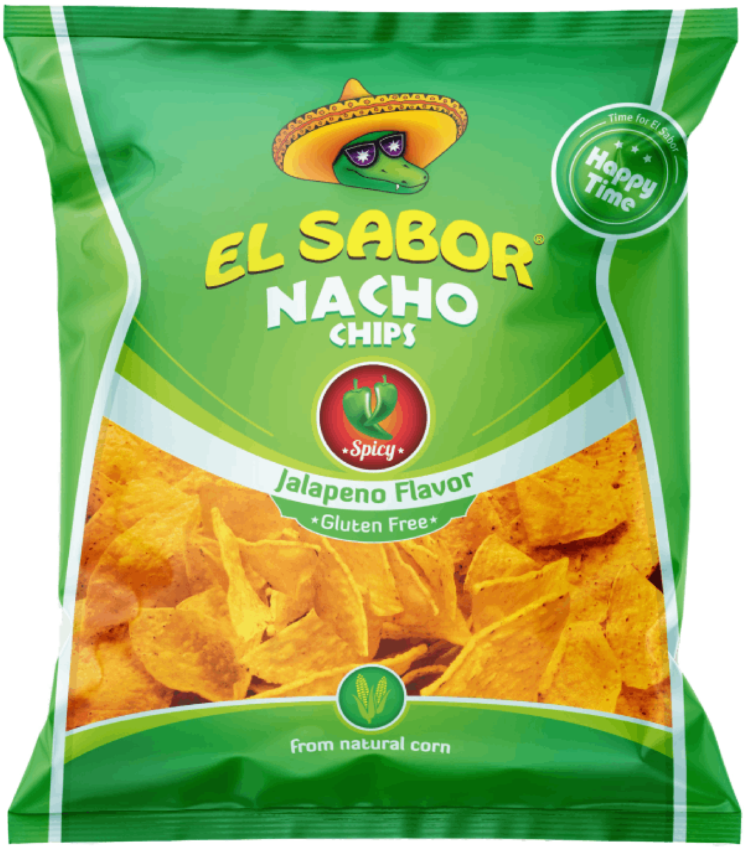 EL SABOR NACHO CHIPS JALAPENO 500G
